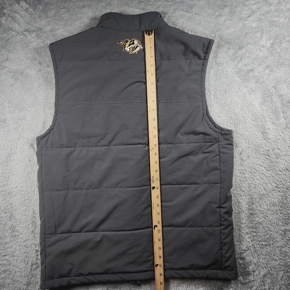 Nashville Predators Vest Mens Large Gray Quilted TravisMathew Hockey Insulated - Picture 13 of 14